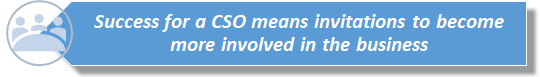 Success for a CSO means invitations to become more involved in the business